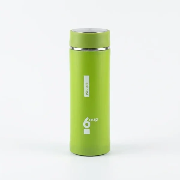 Best Green Insulated Water Bottle | Portable Travel Mug with Screw-On Cap | Lightweight Drinking Bottle