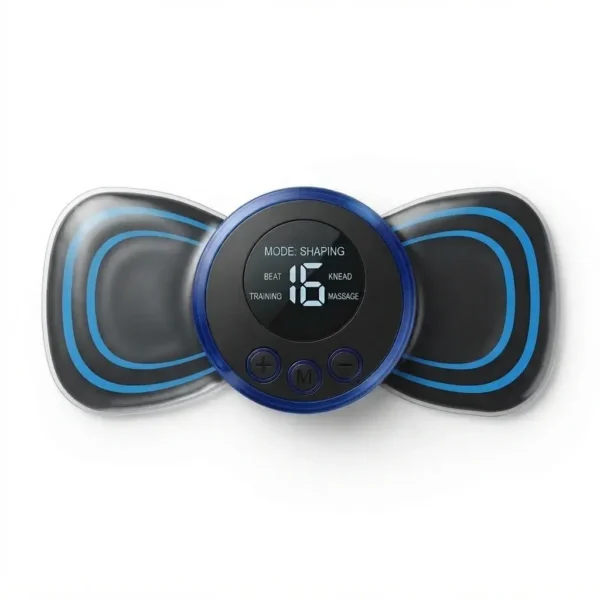Portable EMS Electric Body Massager Patch - Digital LCD Display Cervical & Muscle Relief Pad